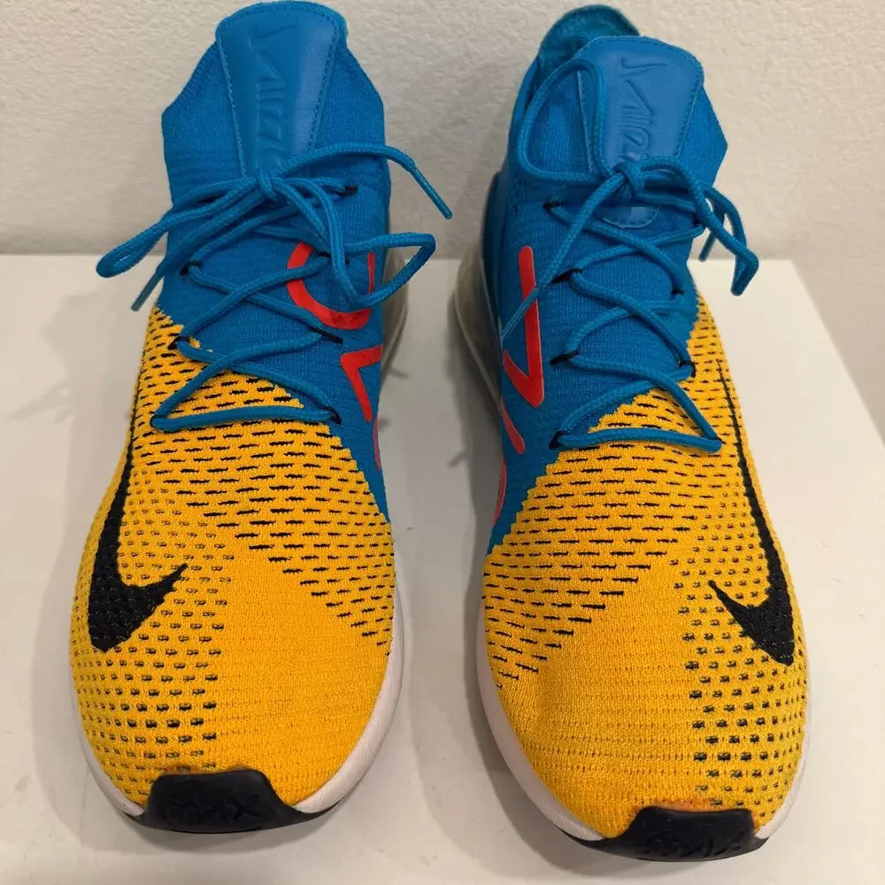 Nike Air Max 270 Flyknit Blue Orbit Shoes AO1023-800 Men’s Size 12 Sneakers